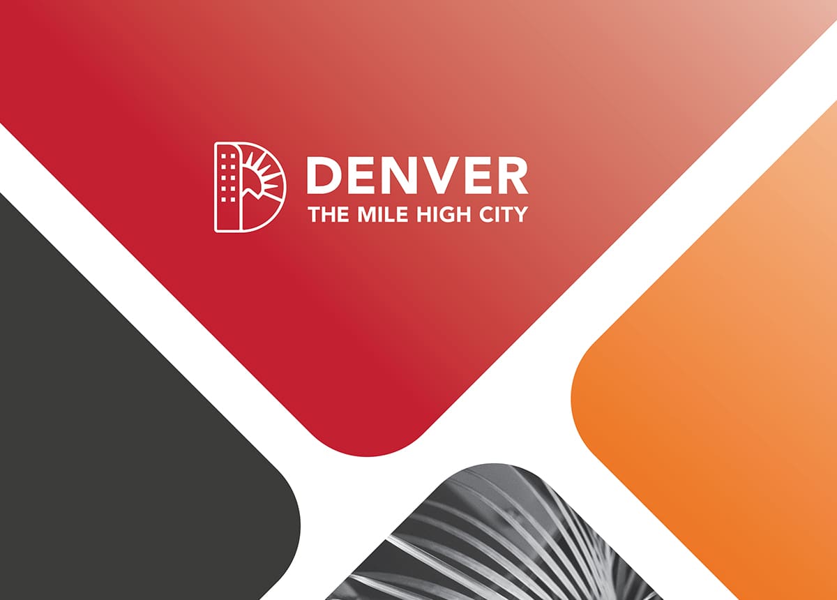 City and County of Denver logo over colorful shapes