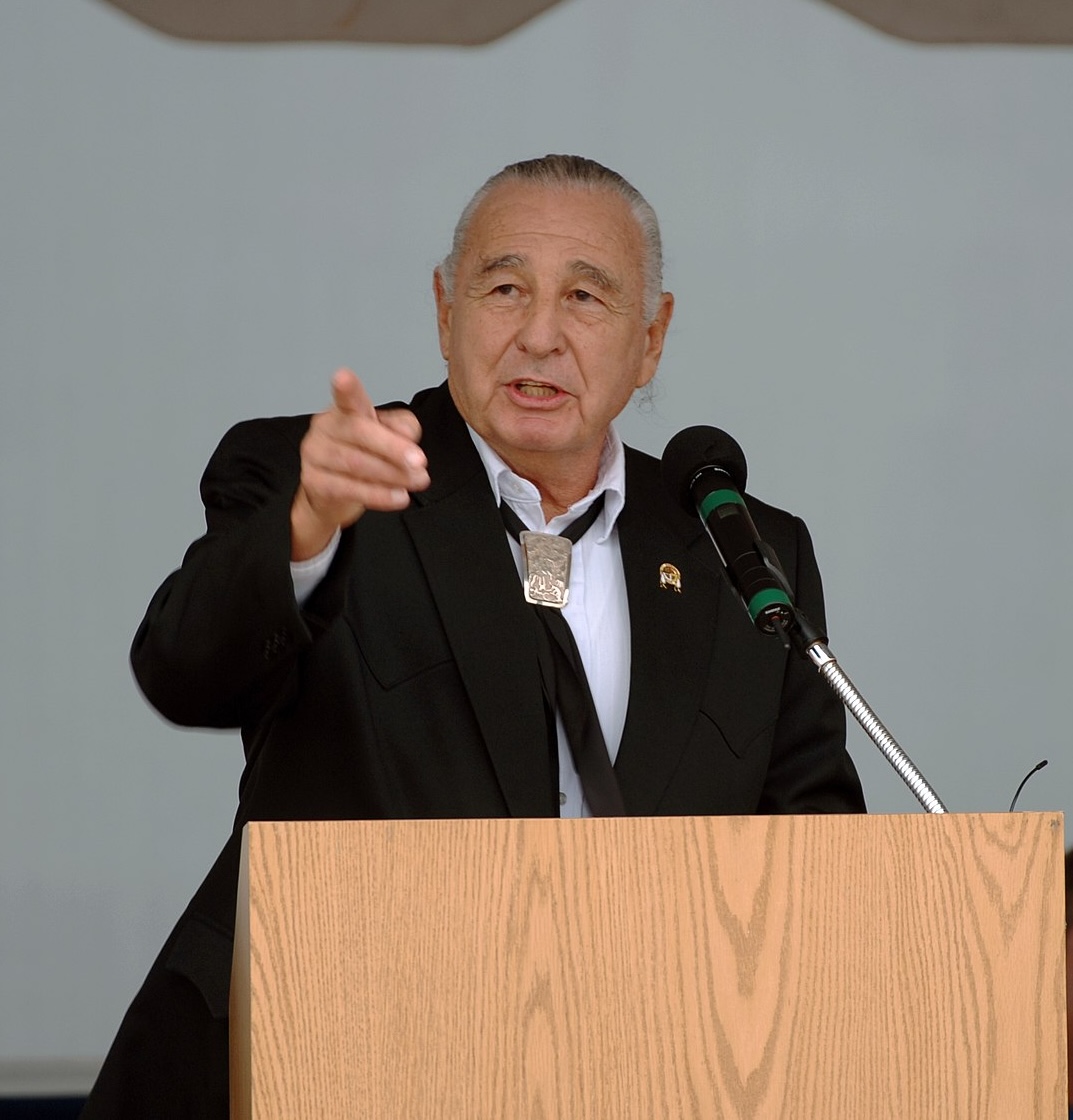 Ben Nighthorse Campbell standing at podium