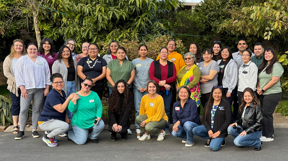 People standing posed outside post-training in Arizona