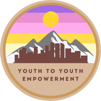 Y2YE Logo with sun, mountains, and Denver skyline
