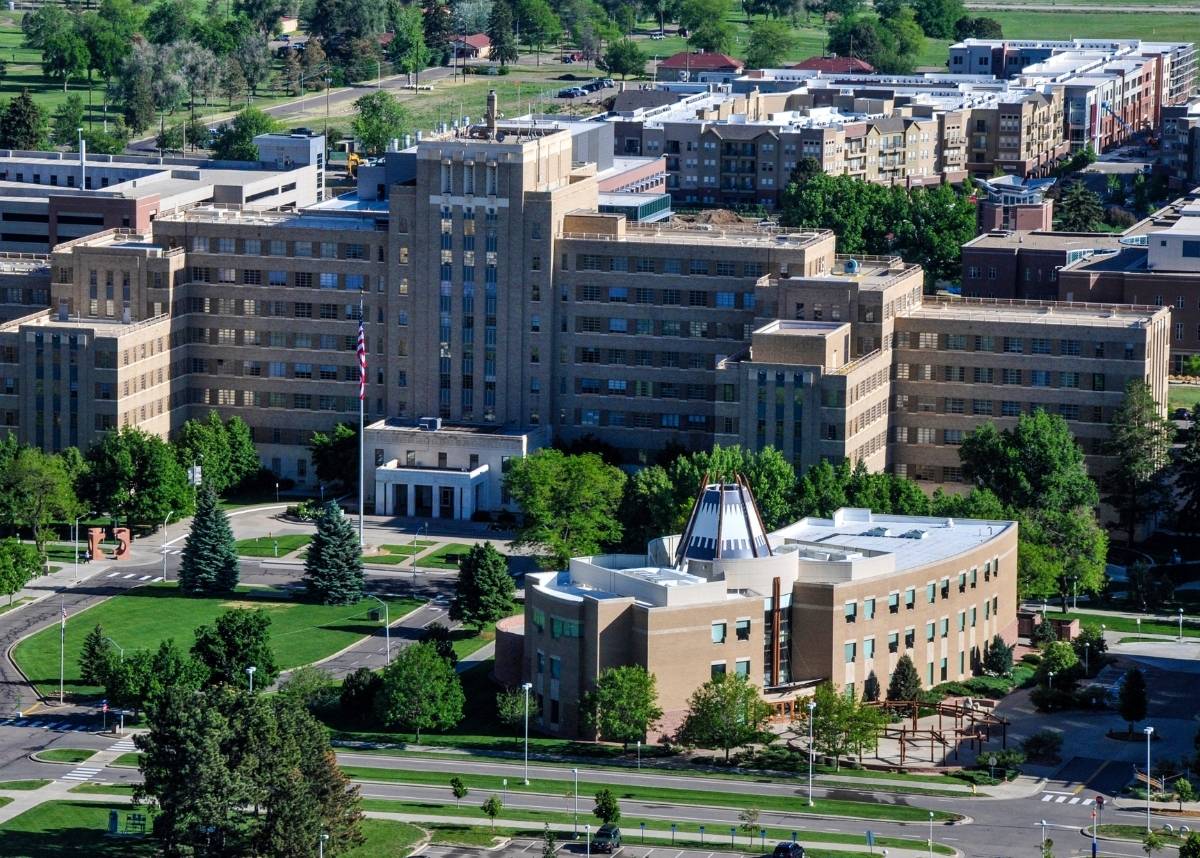 Aerial Shot of CU Anschutz Fitz Building