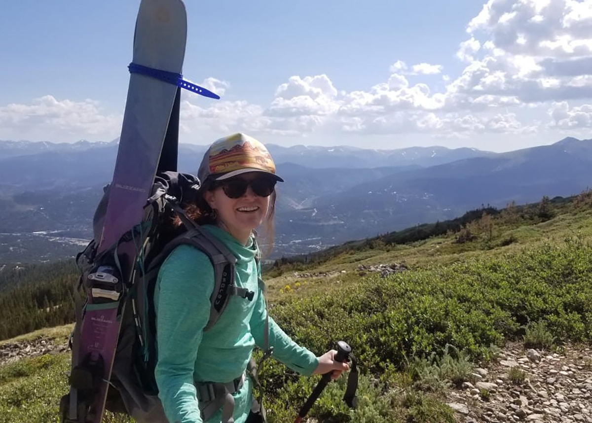Laura landrum hiking in mountains