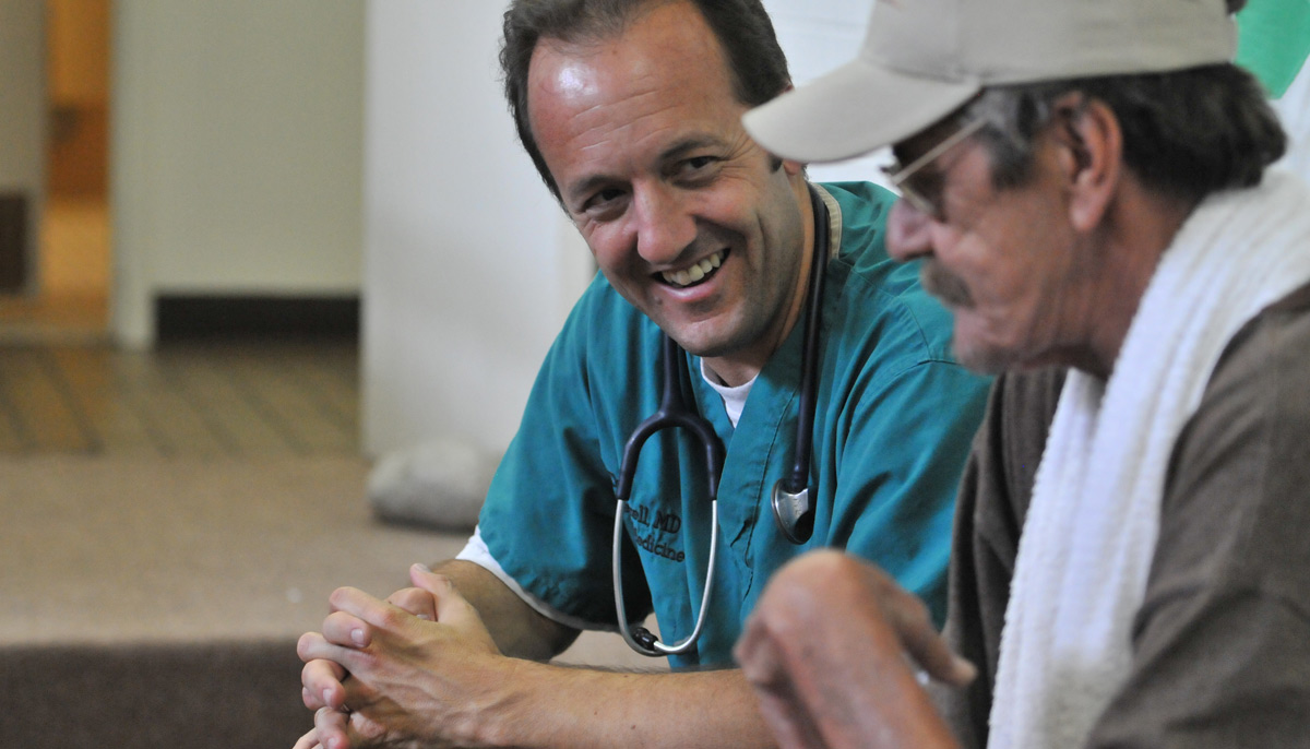 physician talking with a patient