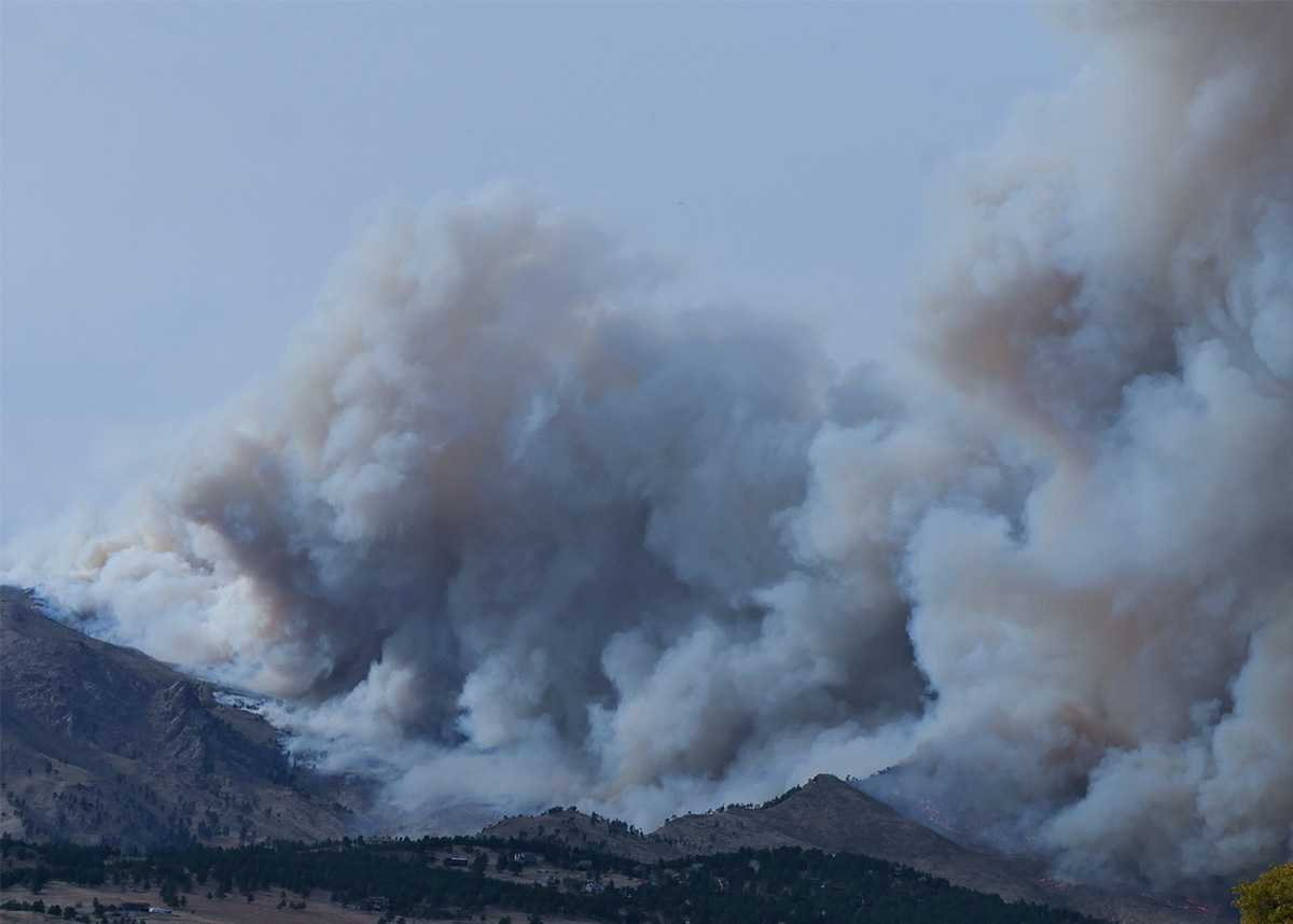 Smoke from a wildfire