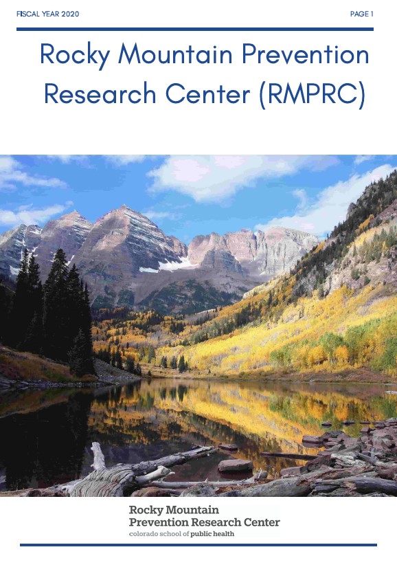 Rocky Mountain Prevention Research Center Portfolio Cover with Picture with Mountains