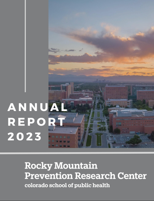Rocky Mountain Prevention Research Center Portfolio Cover with a photo of the Anschutz Campus