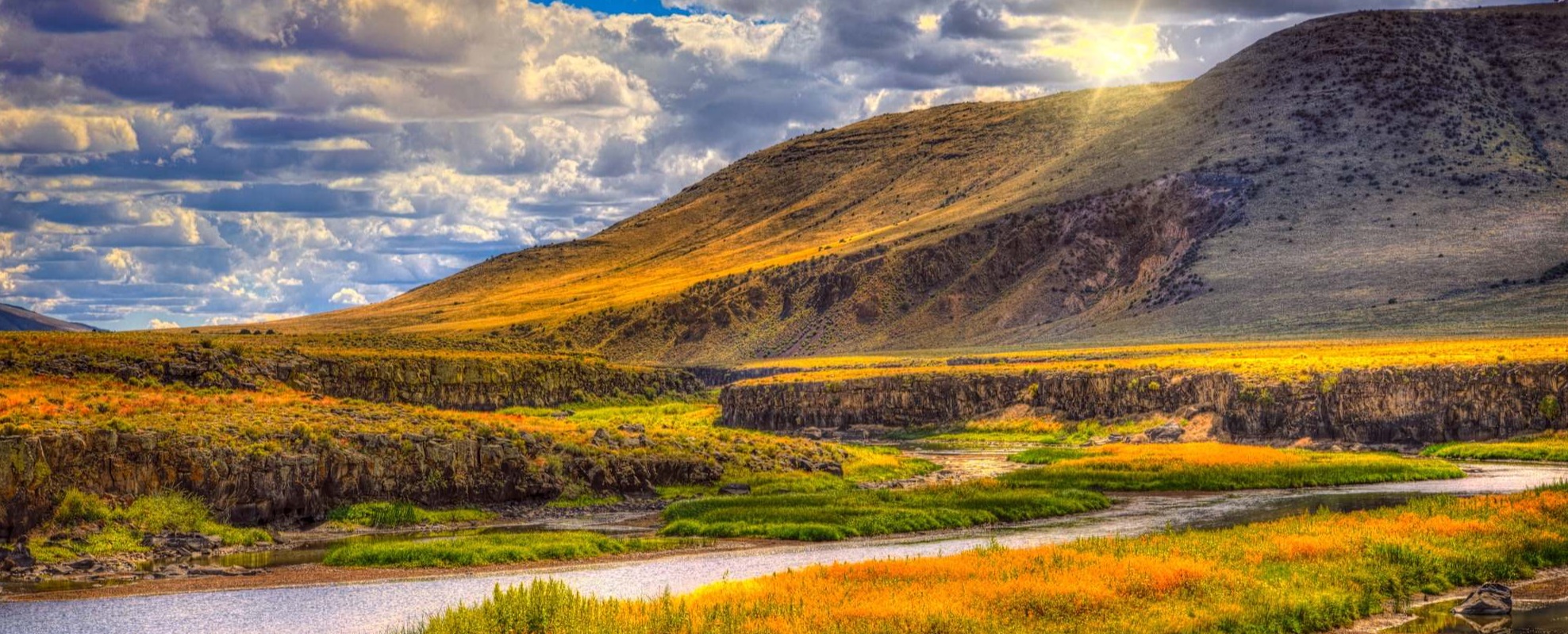 Sun setting over the mountains of the San Luis Valley in Colorado